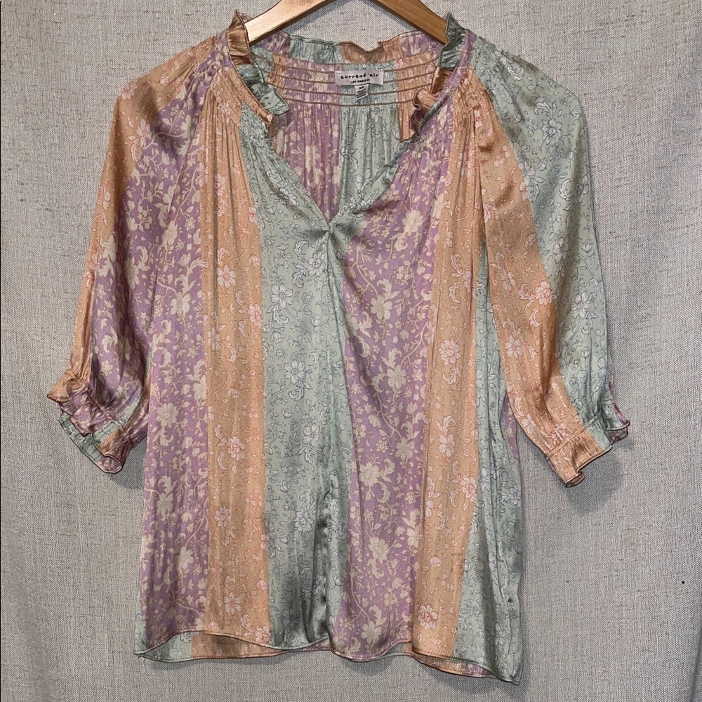 Current Air Floral Multicolor Women's Top Size XS
